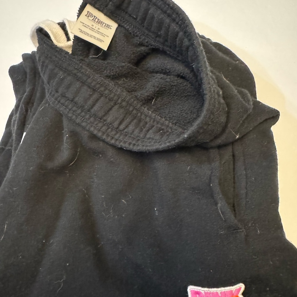 Black Sweatpants With Blue Patch - image 3